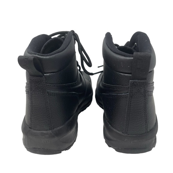 Nike Youth Size 6 Manoa Leather Triple Black Boots 454350-003 New main image 6